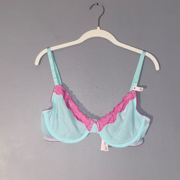 36D Victoria's Secret Tease Lace Trim Unlined Demi Bra - Picture 4 of 11